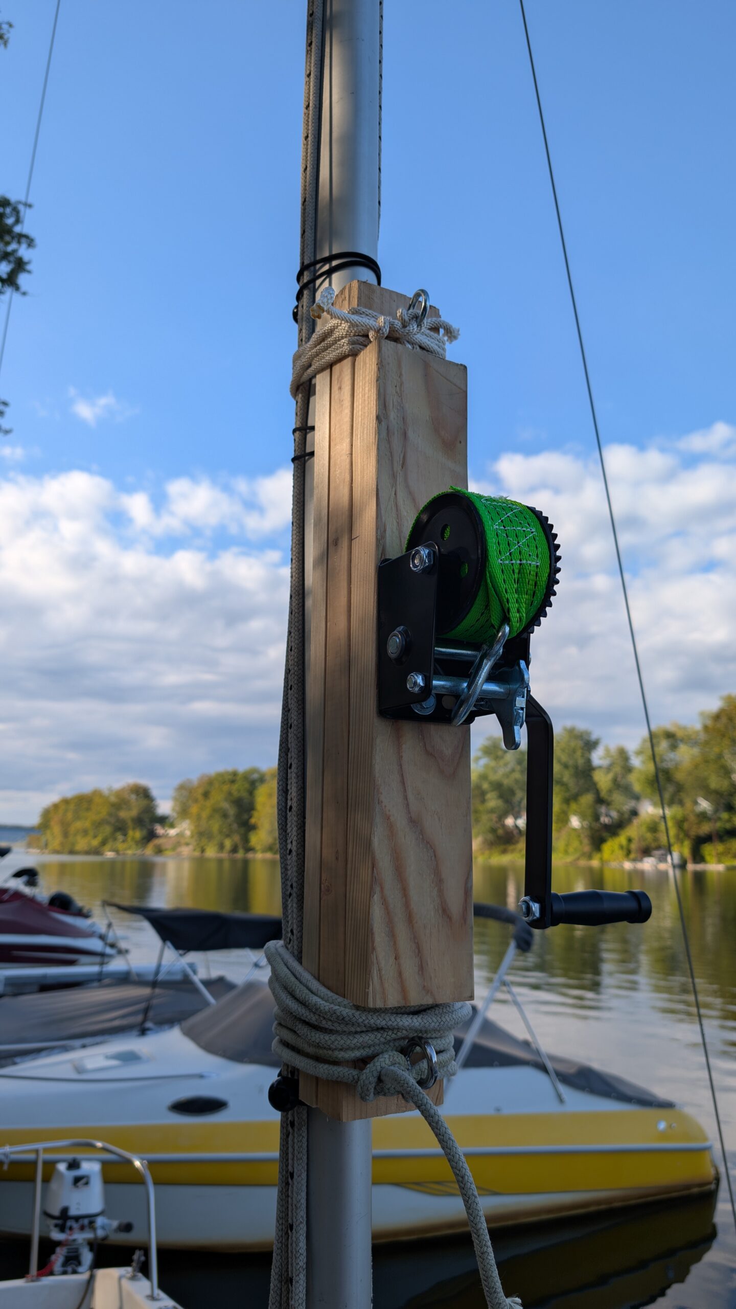 Simple DYI Sailboat Mast Raising System